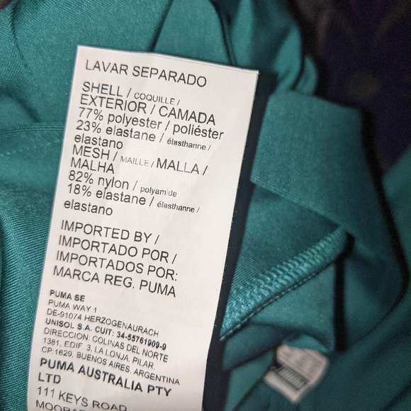 Teal Puma Athletic Leggings with Mesh - Picture 6 of 6
